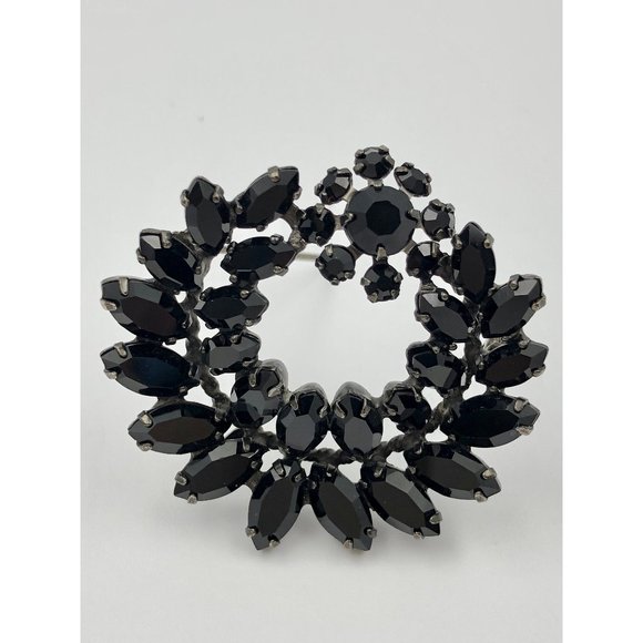 Sherman Jewelry - Sherman Black/Jet Japanned Brooch